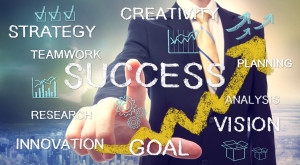Businessman with success concept